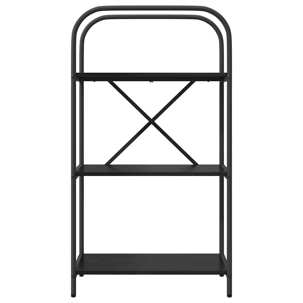 Regal Schwarz Eichen-Optik 60 x 30 x 109 cm Holzwerkstoff