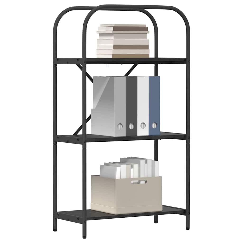 Regal Schwarz Eichen-Optik 60 x 30 x 109 cm Holzwerkstoff