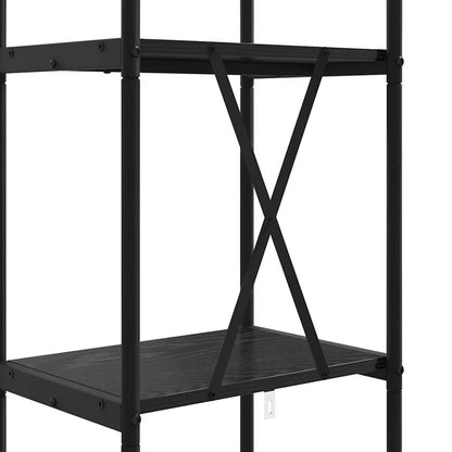 Regal Schwarz Eichen-Optik 40 x 30 x 183 cm Holzwerkstoff