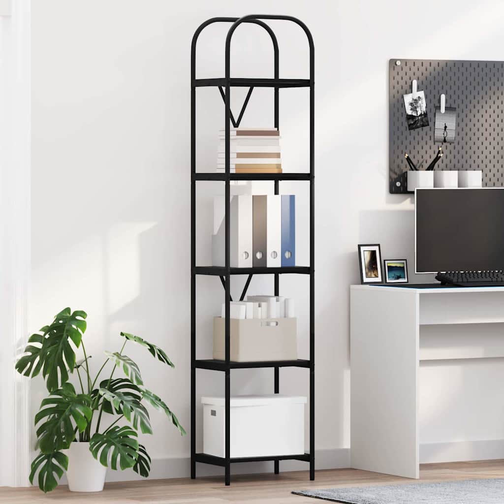 Regal Schwarz Eichen-Optik 40 x 30 x 183 cm Holzwerkstoff