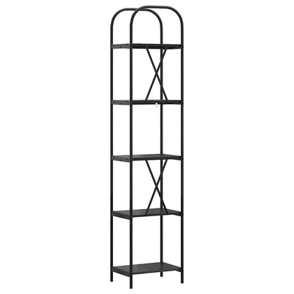 Regal Schwarz Eichen-Optik 40 x 30 x 183 cm Holzwerkstoff