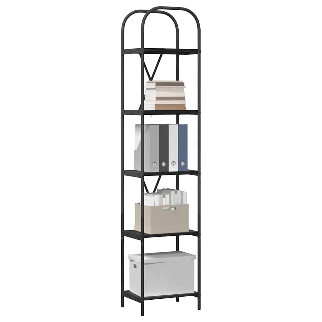 Regal Schwarz Eichen-Optik 40 x 30 x 183 cm Holzwerkstoff