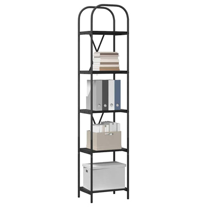 Regal Schwarz Eichen-Optik 40 x 30 x 183 cm Holzwerkstoff