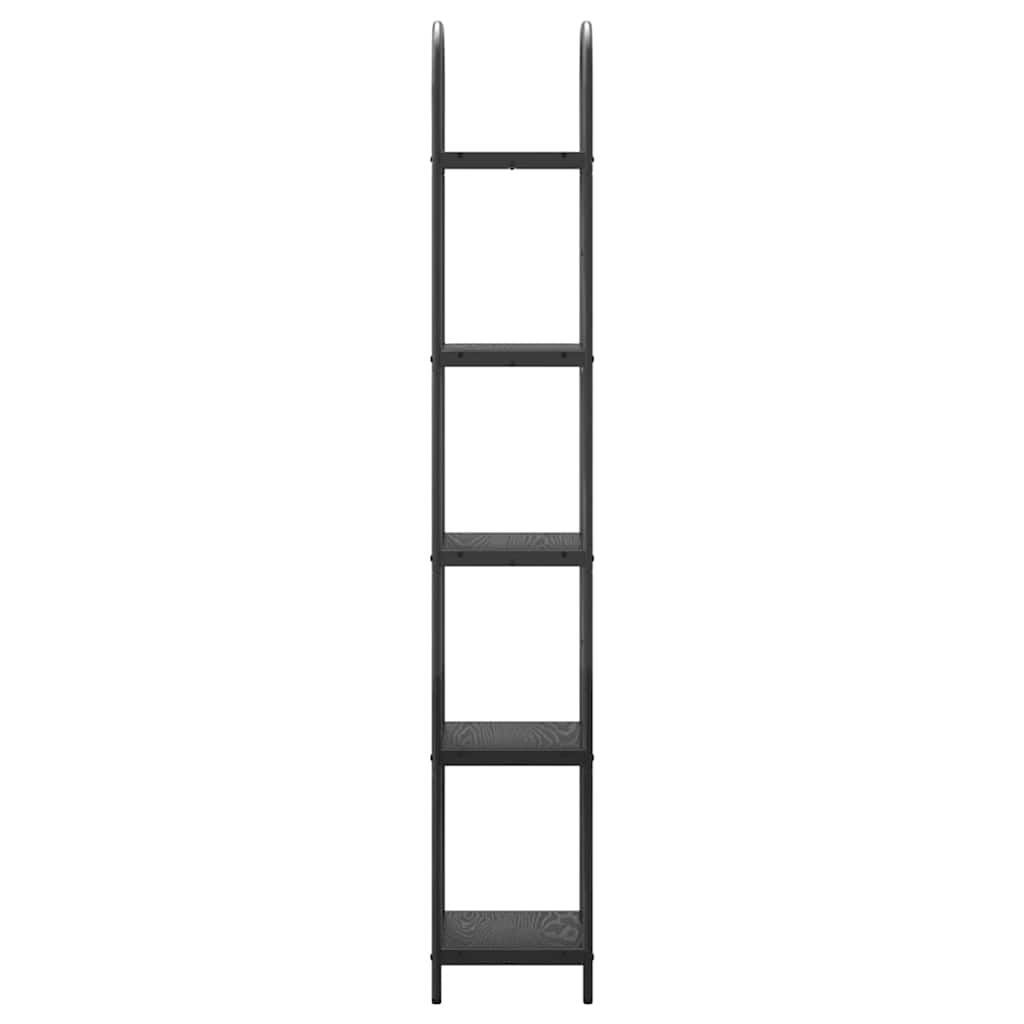 Regal Schwarz Eichen-Optik 40 x 30 x 183 cm Holzwerkstoff