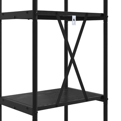 Regal Schwarz Eichen-Optik 40 x 30 x 109 cm Holzwerkstoff