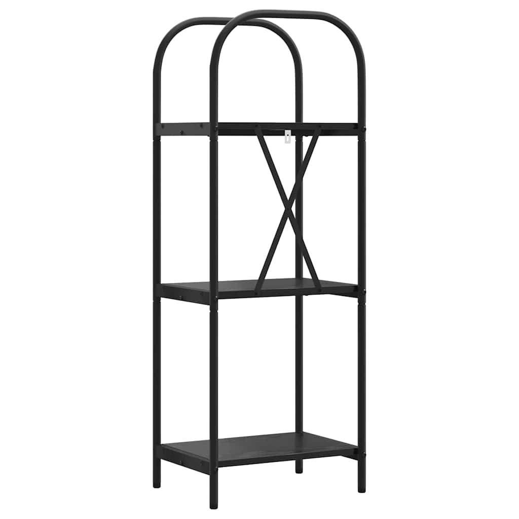 Regal Schwarz Eichen-Optik 40 x 30 x 109 cm Holzwerkstoff