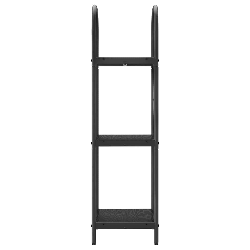 Regal Schwarz Eichen-Optik 40 x 30 x 109 cm Holzwerkstoff