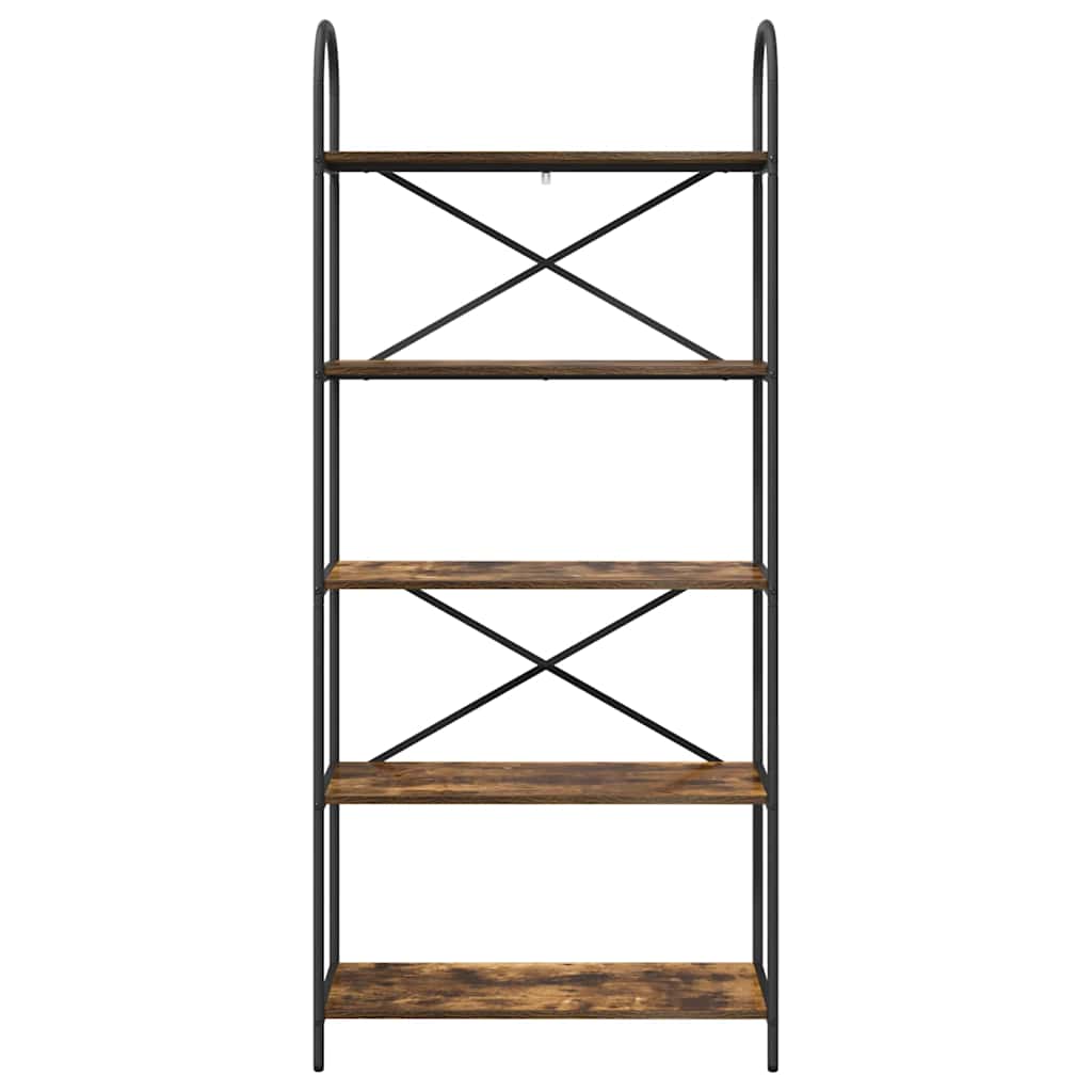 Regal Räuchereiche 80 x 30 x 183 cm Holzwerkstoff