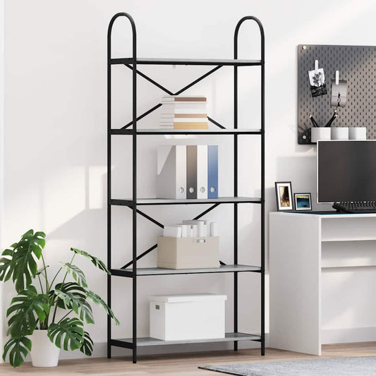 Regal Grau Sonoma 80 x 30 x 183 cm Holzwerkstoff