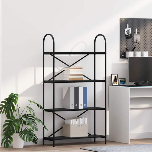 Regal Schwarz Eichen-Optik 80 x 30 x 146 cm Holzwerkstoff