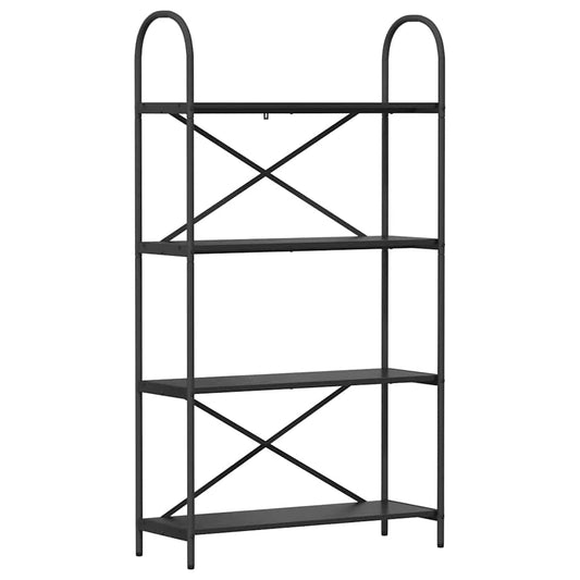 Regal Schwarz Eichen-Optik 80 x 30 x 146 cm Holzwerkstoff