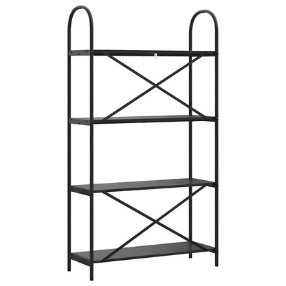 Regal Schwarz Eichen-Optik 80 x 30 x 146 cm Holzwerkstoff