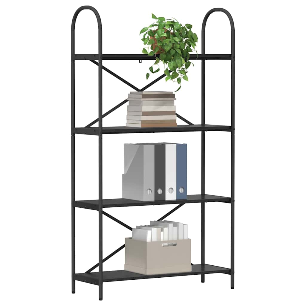 Regal Schwarz Eichen-Optik 80 x 30 x 146 cm Holzwerkstoff