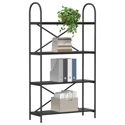 Regal Schwarz Eichen-Optik 80 x 30 x 146 cm Holzwerkstoff