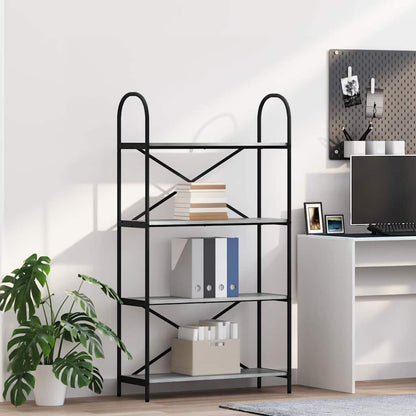 Regal Grau Sonoma 80 x 30 x 146 cm Holzwerkstoff