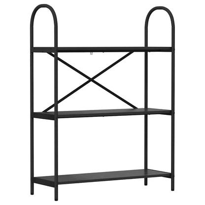 Regal Schwarz Eichen-Optik 80 x 30 x 109 cm Holzwerkstoff