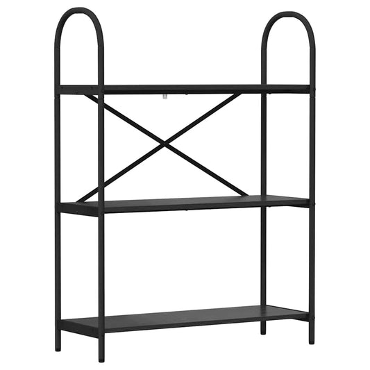 Regal Schwarz Eichen-Optik 80 x 30 x 109 cm Holzwerkstoff