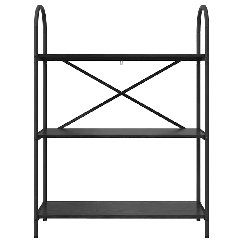 Regal Schwarz Eichen-Optik 80 x 30 x 109 cm Holzwerkstoff