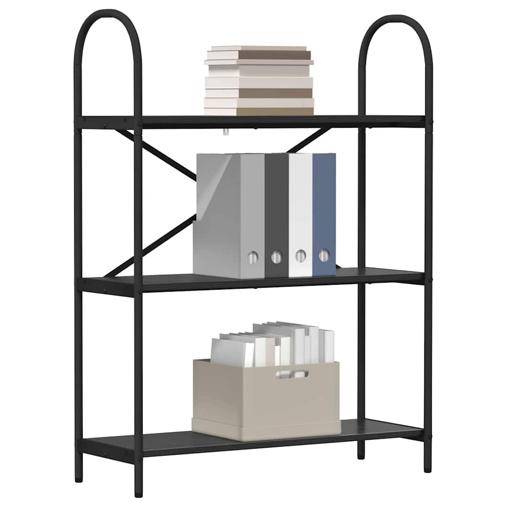 Regal Schwarz Eichen-Optik 80 x 30 x 109 cm Holzwerkstoff