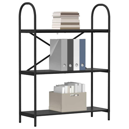 Regal Schwarz Eichen-Optik 80 x 30 x 109 cm Holzwerkstoff