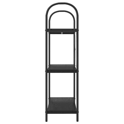 Regal Schwarz Eichen-Optik 80 x 30 x 109 cm Holzwerkstoff