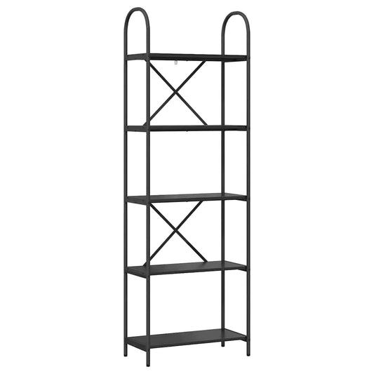 Regal Schwarz Eichen-Optik 60 x 30 x 183 cm Holzwerkstoff