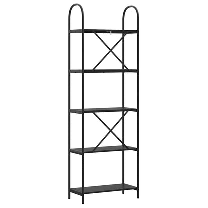Regal Schwarz Eichen-Optik 60 x 30 x 183 cm Holzwerkstoff