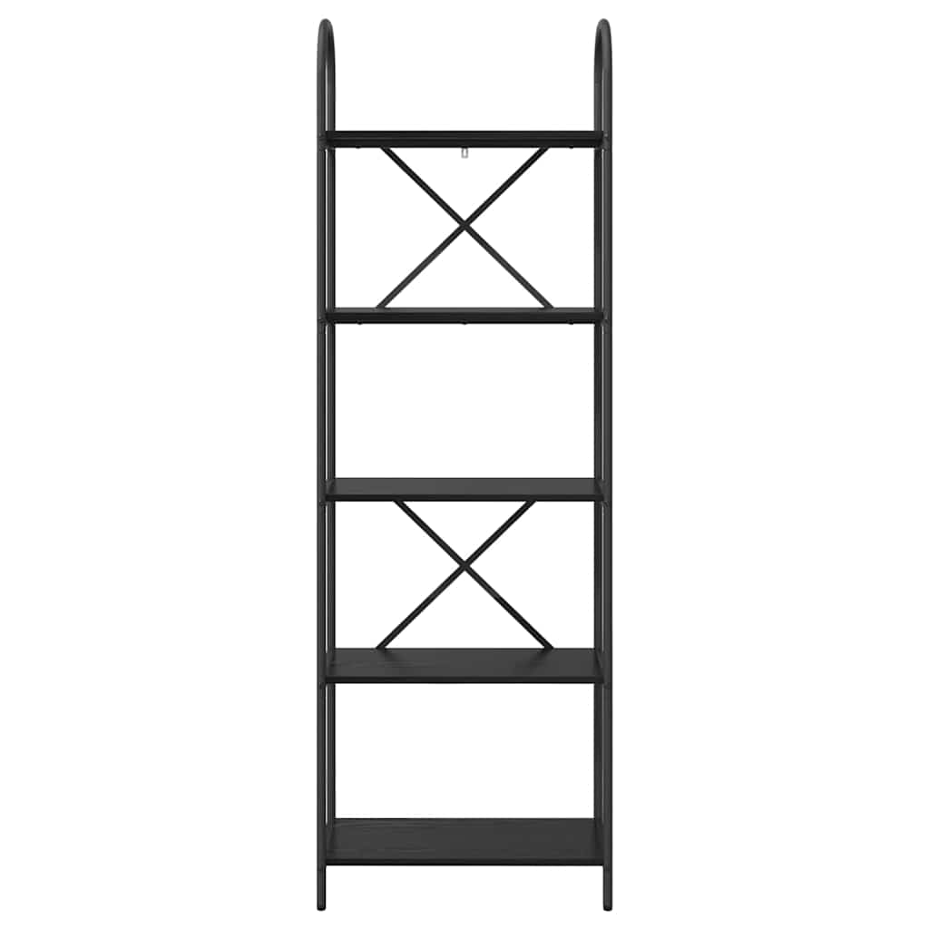 Regal Schwarz Eichen-Optik 60 x 30 x 183 cm Holzwerkstoff