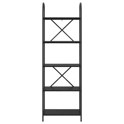 Regal Schwarz Eichen-Optik 60 x 30 x 183 cm Holzwerkstoff
