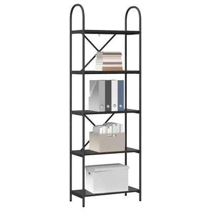 Regal Schwarz Eichen-Optik 60 x 30 x 183 cm Holzwerkstoff