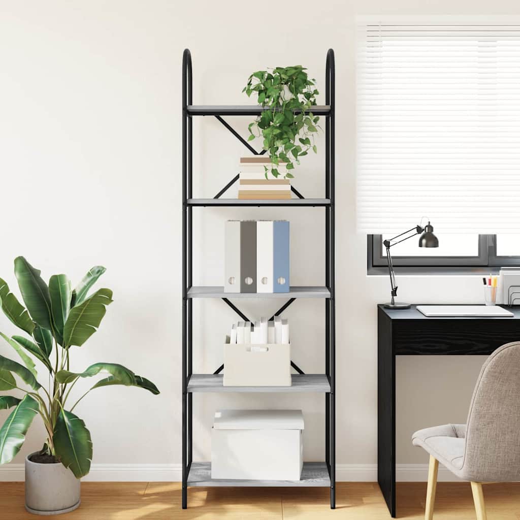 Regal Grau Sonoma 60 x 30 x 183 cm Holzwerkstoff