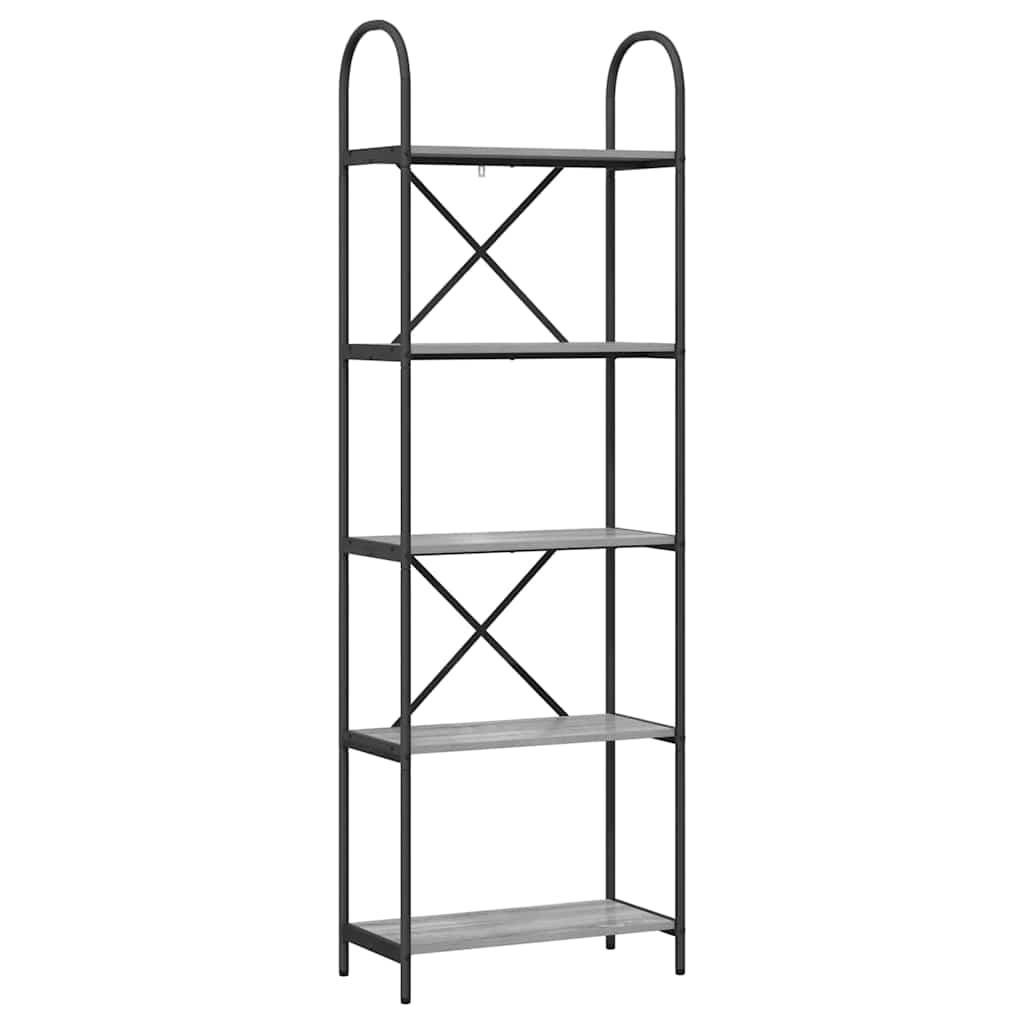 Regal Grau Sonoma 60 x 30 x 183 cm Holzwerkstoff