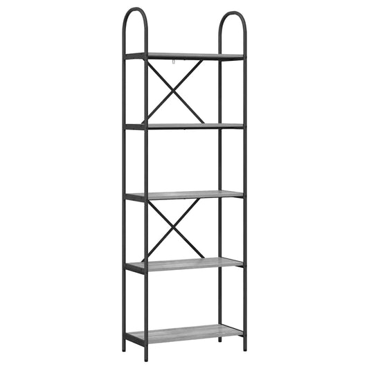 Regal Grau Sonoma 60 x 30 x 183 cm Holzwerkstoff