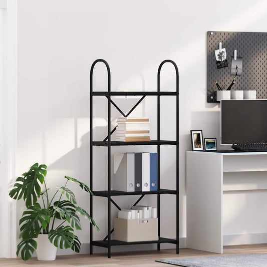 Regal Schwarz Eichen-Optik 60 x 30 x 146 cm Holzwerkstoff