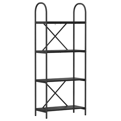 Regal Schwarz Eichen-Optik 60 x 30 x 146 cm Holzwerkstoff