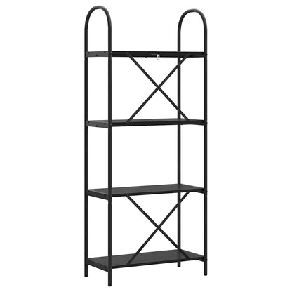 Regal Schwarz Eichen-Optik 60 x 30 x 146 cm Holzwerkstoff
