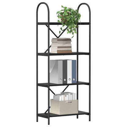 Regal Schwarz Eichen-Optik 60 x 30 x 146 cm Holzwerkstoff