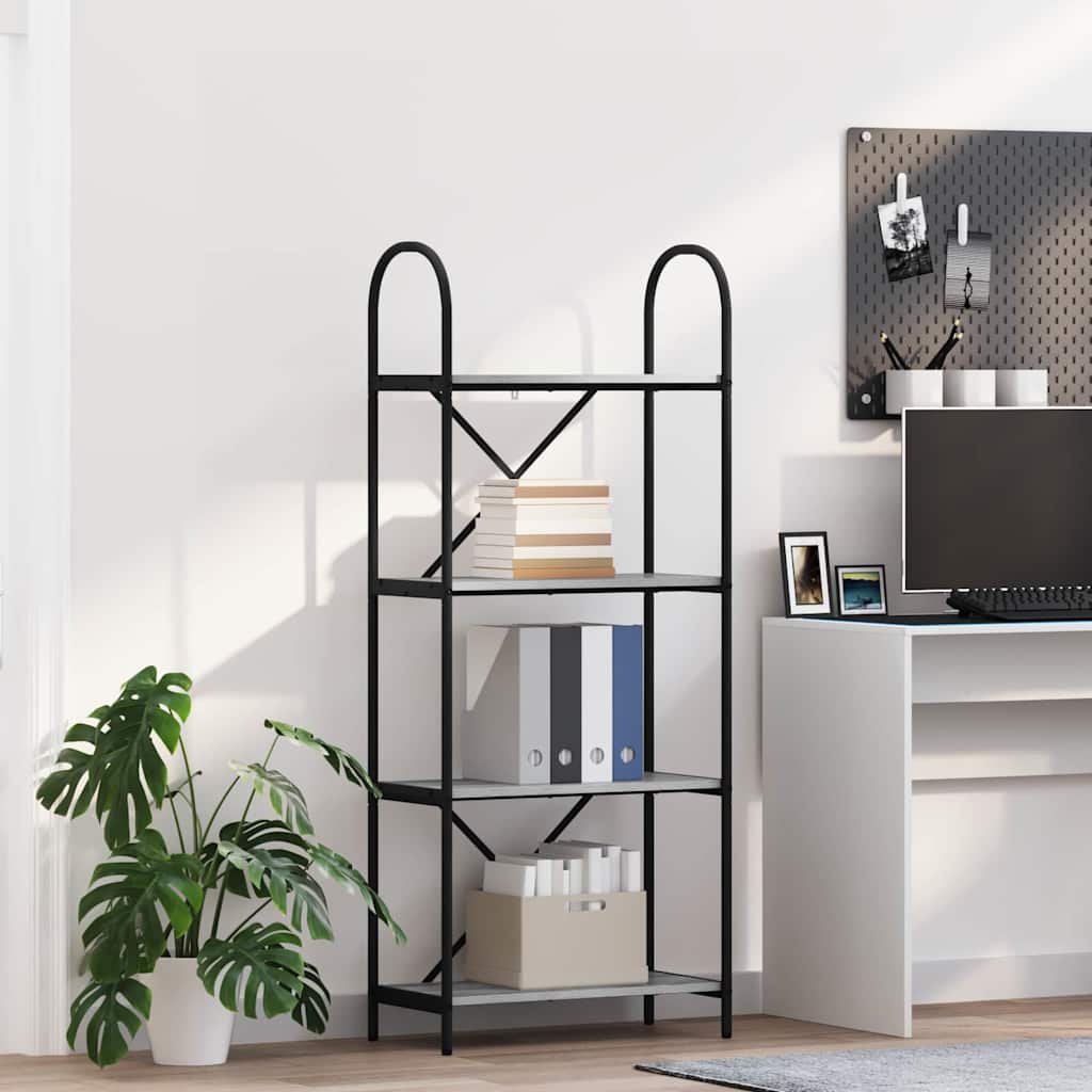 Regal Grau Sonoma 60 x 30 x 146 cm Holzwerkstoff