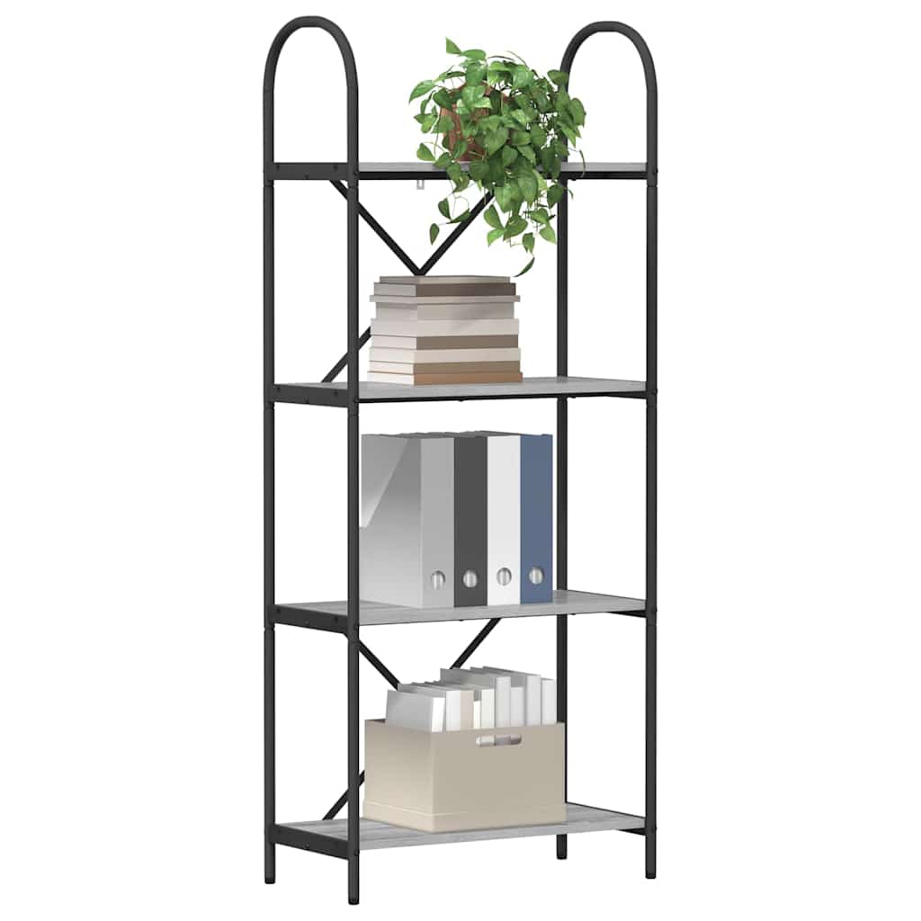 Regal Grau Sonoma 60 x 30 x 146 cm Holzwerkstoff