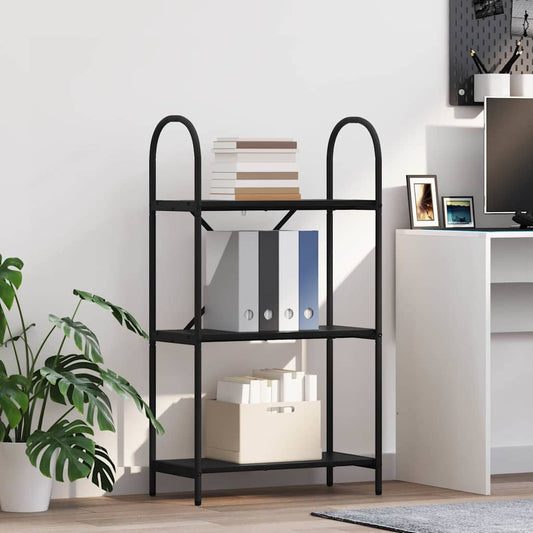Regal Schwarz Eichen-Optik 60 x 30 x 109 cm Holzwerkstoff