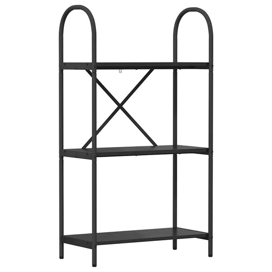 Regal Schwarz Eichen-Optik 60 x 30 x 109 cm Holzwerkstoff
