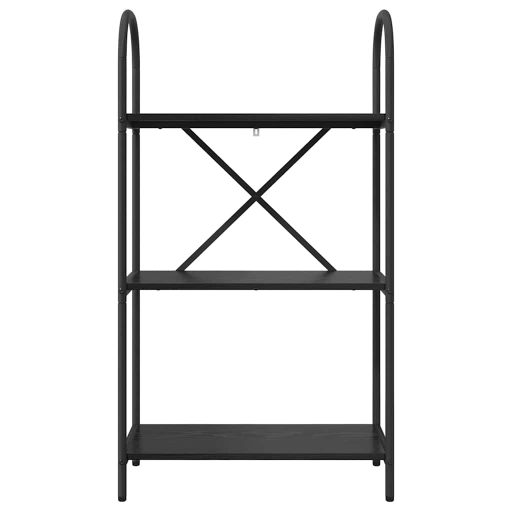 Regal Schwarz Eichen-Optik 60 x 30 x 109 cm Holzwerkstoff