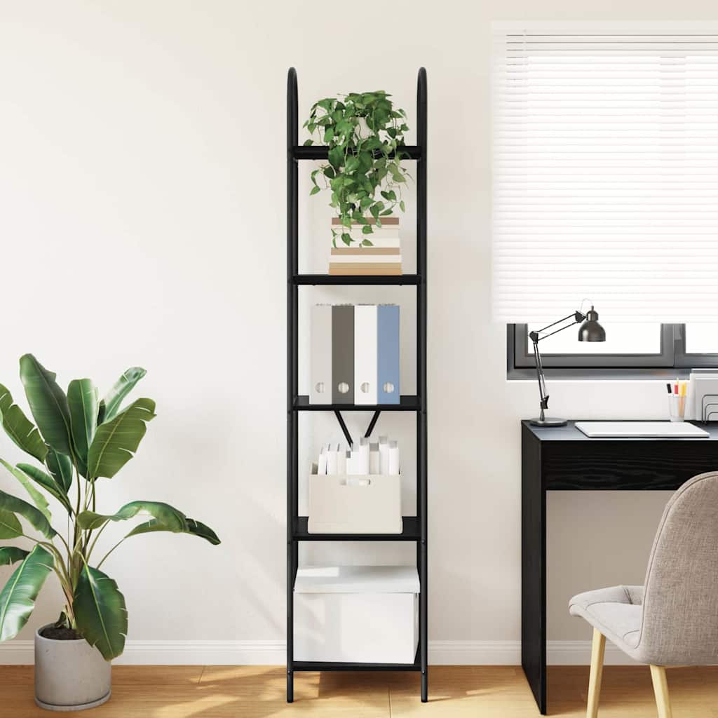 Regal Schwarz Eichen-Optik 40 x 30 x 183 cm Holzwerkstoff