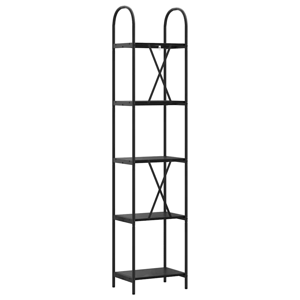 Regal Schwarz Eichen-Optik 40 x 30 x 183 cm Holzwerkstoff
