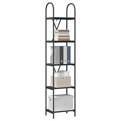 Regal Schwarz Eichen-Optik 40 x 30 x 183 cm Holzwerkstoff