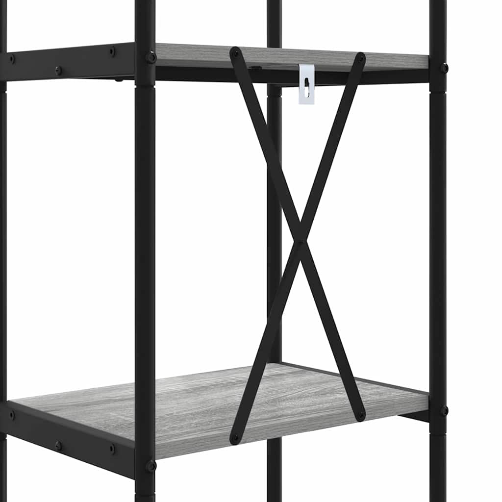 Regal Grau Sonoma 40 x 30 x 183 cm Holzwerkstoff