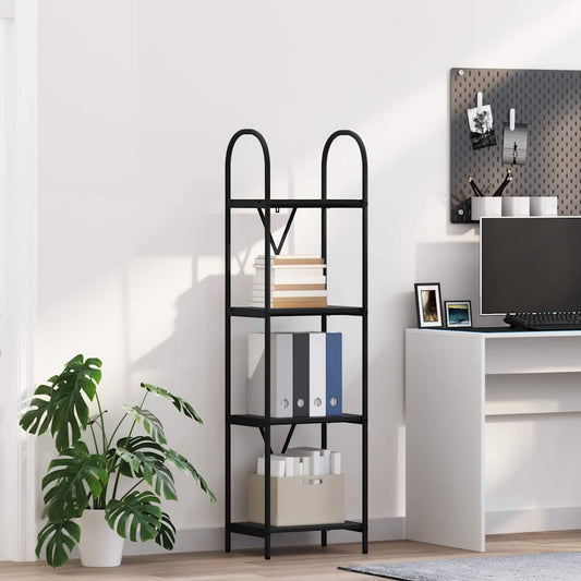 Regal Schwarz Eichen-Optik 40 x 30 x 146 cm Holzwerkstoff