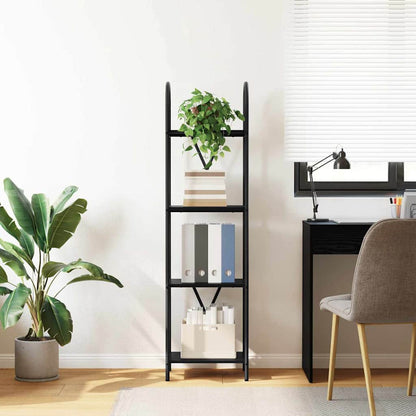 Regal Schwarz Eichen-Optik 40 x 30 x 146 cm Holzwerkstoff