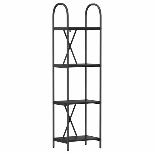 Regal Schwarz Eichen-Optik 40 x 30 x 146 cm Holzwerkstoff