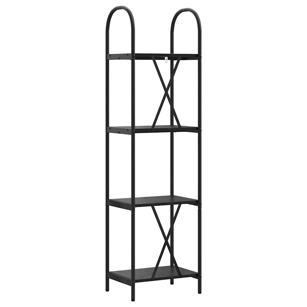 Regal Schwarz Eichen-Optik 40 x 30 x 146 cm Holzwerkstoff